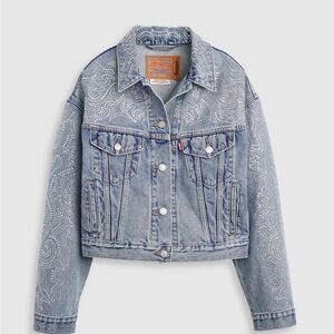 Beyoncé x Levi's Classic Rhinestone Blue Denim Jacket